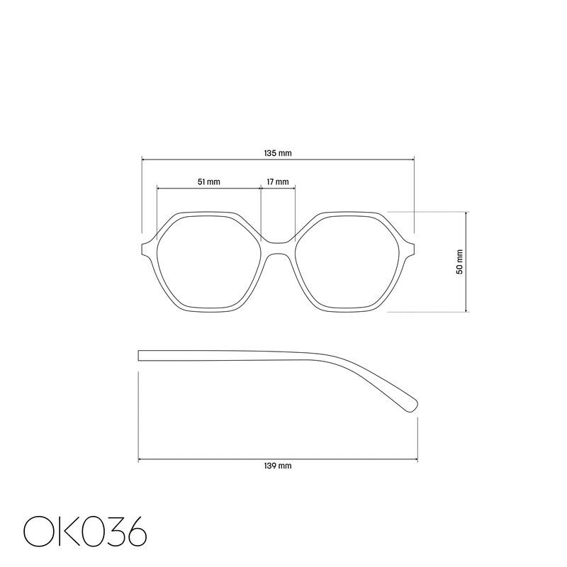 משקפי קריאה OK36 - שחור/ורוד