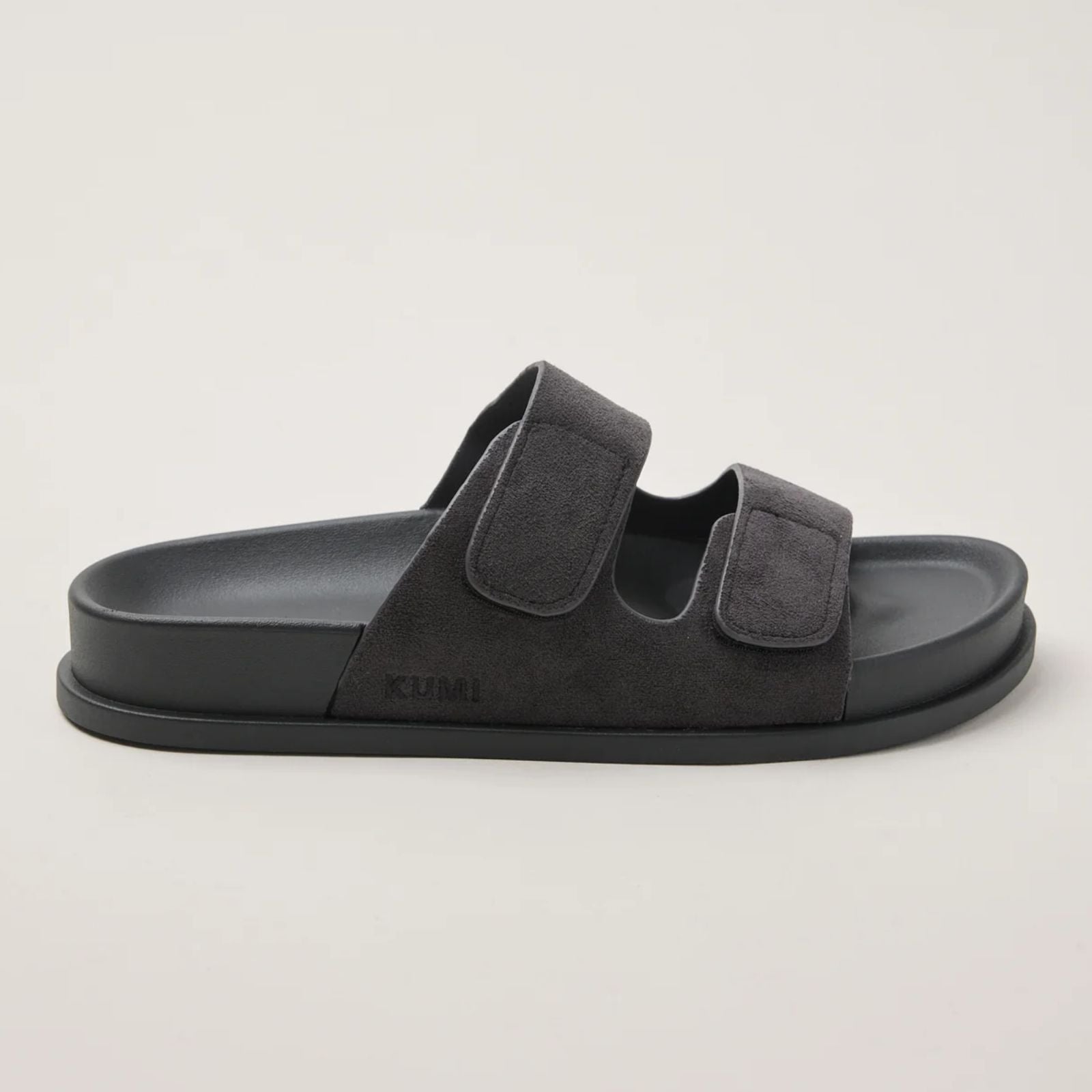 kumi Two strap slides - שחור