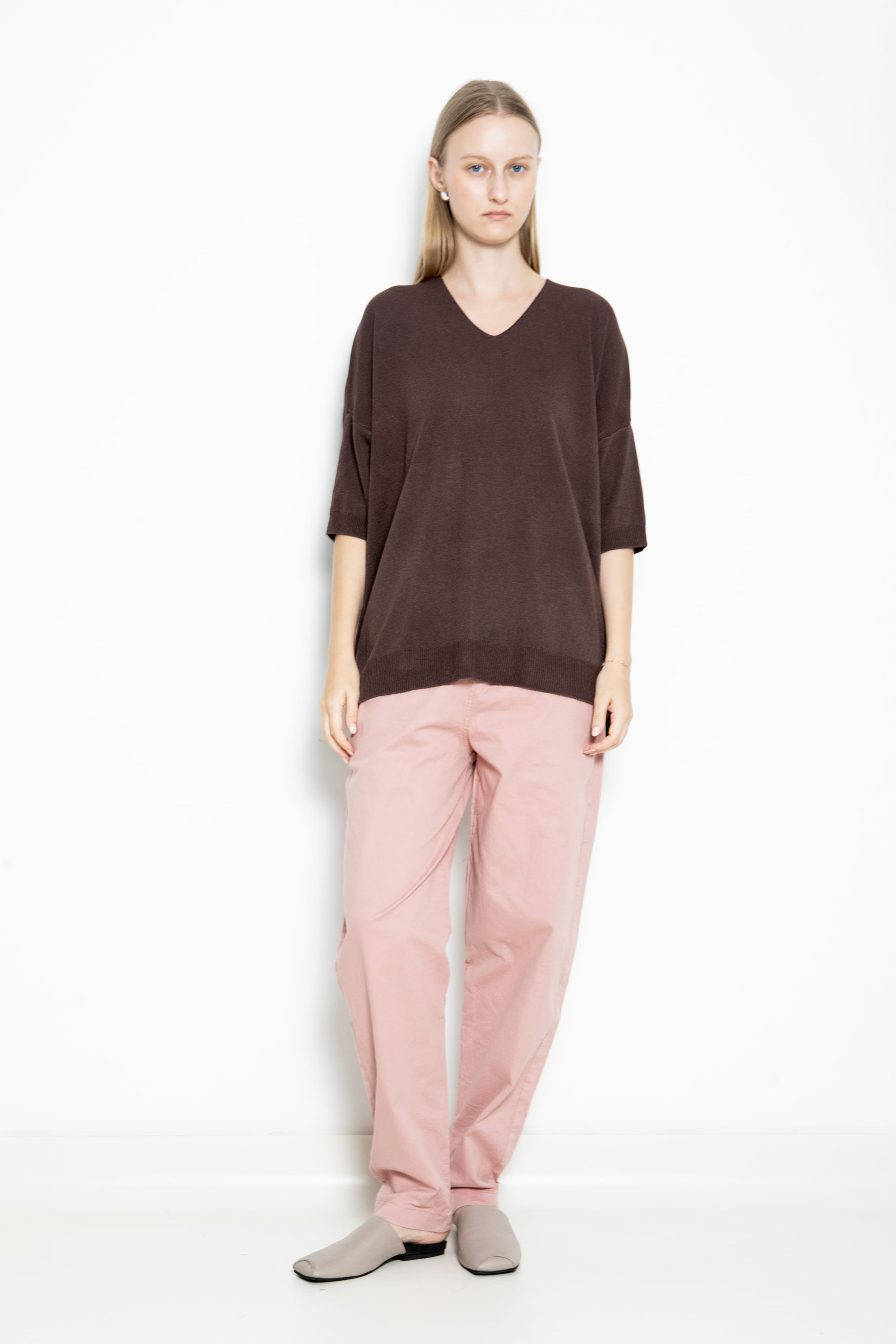 חולצת סריג קונדור - חום