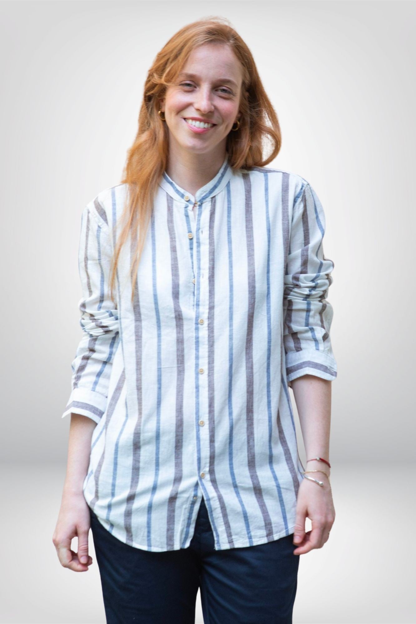 חולצה unisex אמיר - פס חום