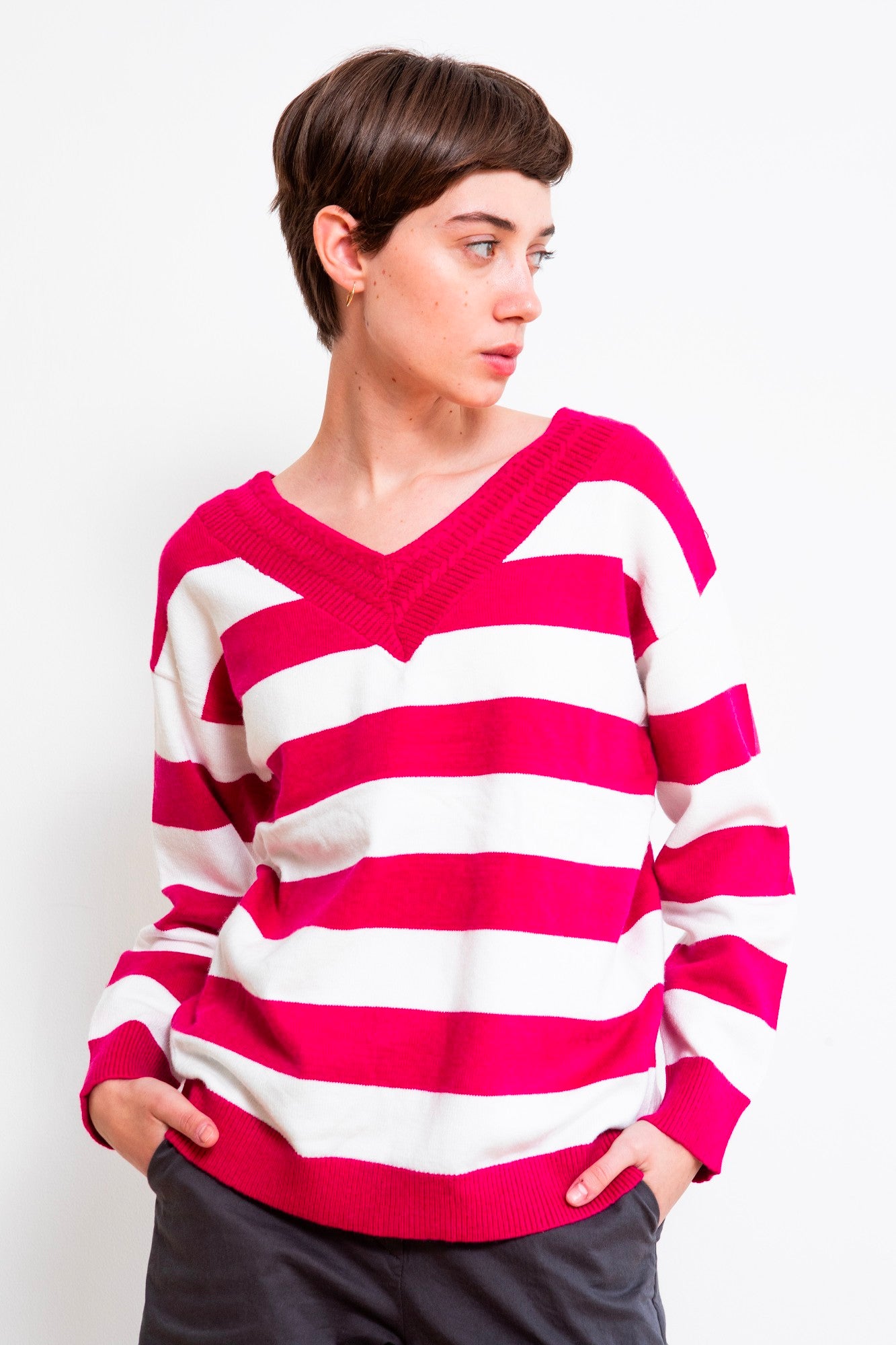 סריג גיליס - פס ורוד
